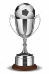Silver Trophy with Football inside!